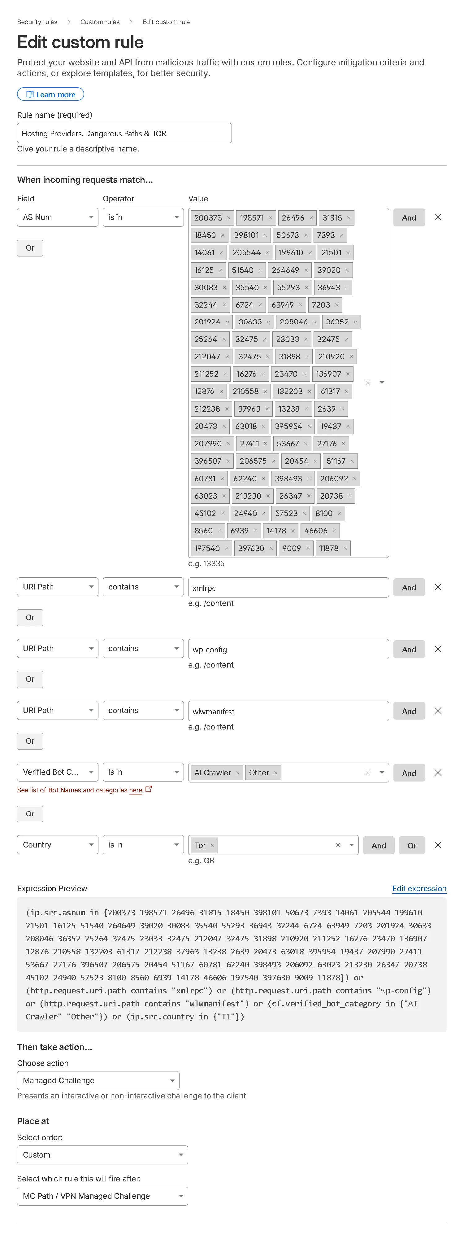 Hosting Providers, Dangerous Paths & TOR