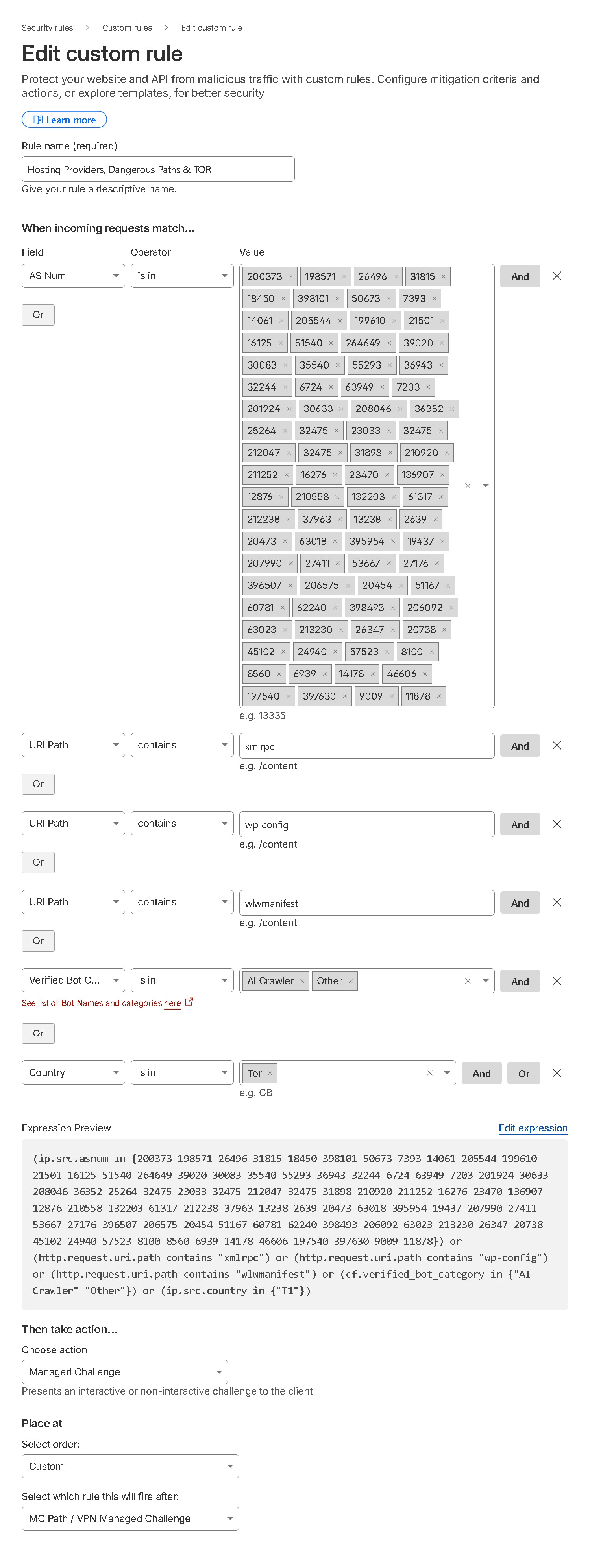 Hosting Providers, Dangerous Paths & TOR